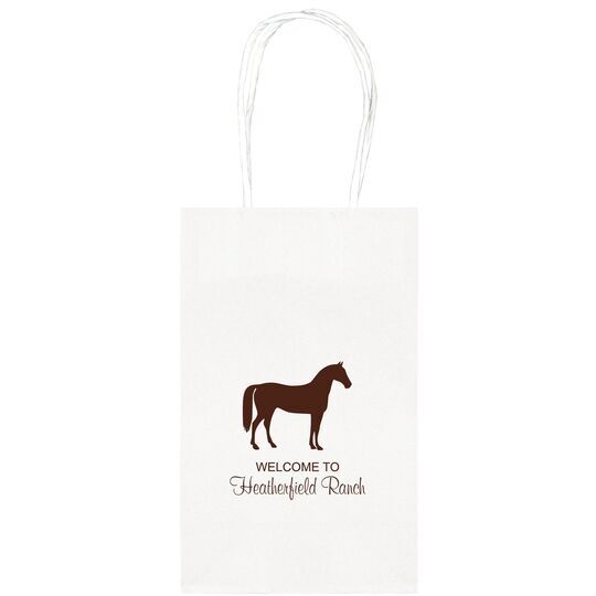 Horse Silhouette Medium Twisted Handled Bags